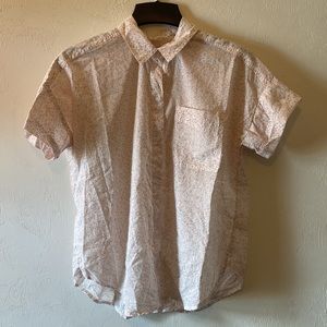 Lucky Brand Women’s Button Down Short Sleeve Shirt Size M